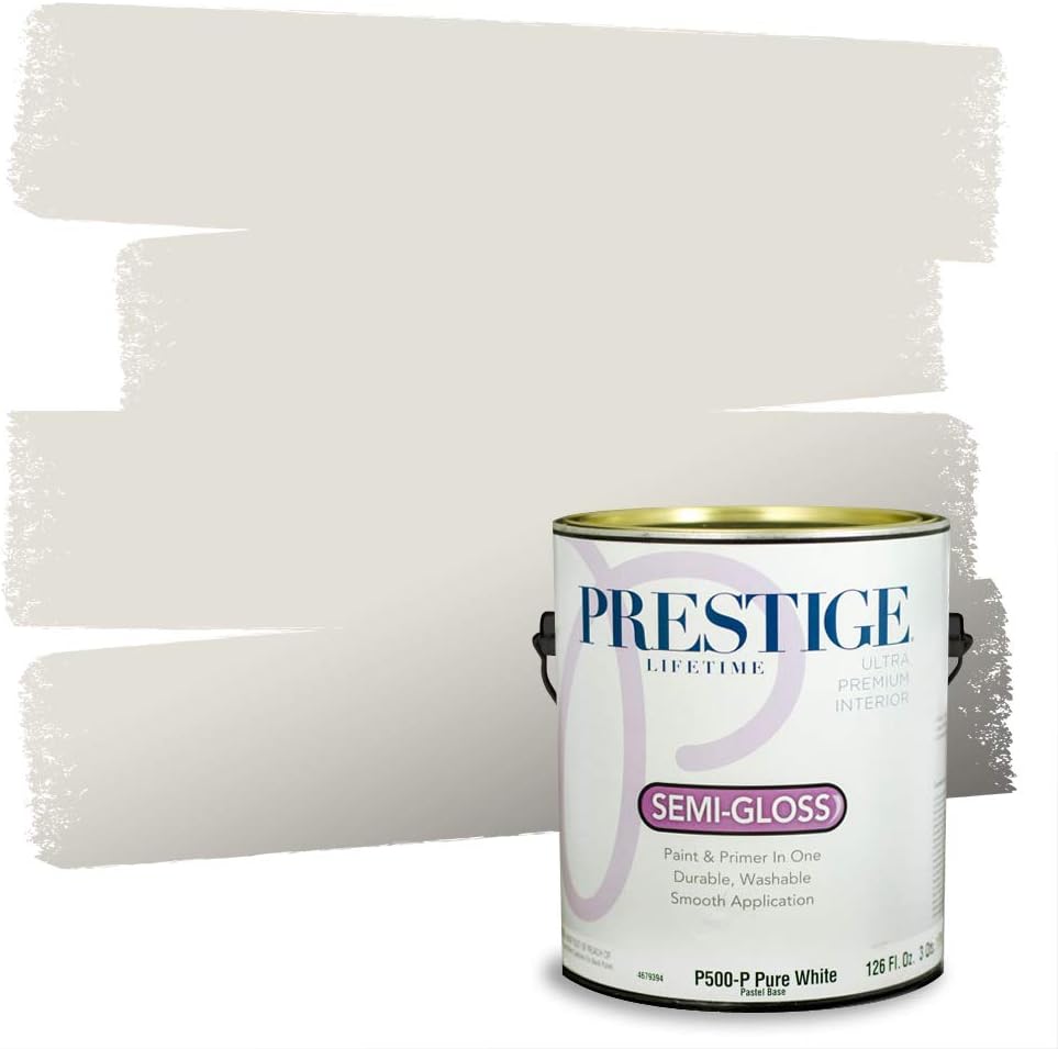 PRESTIGE Paints Exterior Paint and Primer In One, 1-Gallon, Satin, Comparable Match of Sherwin Williams* Ripe Olive*