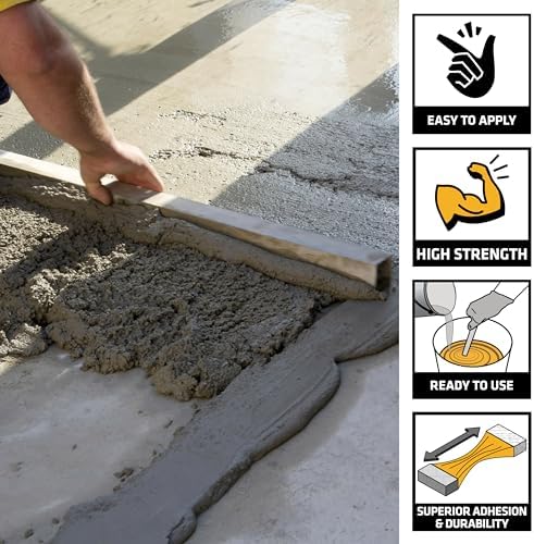 SIKA - SikaLatex R - Concrete Adhesive Glue, White - Admix for Portland-Cement Mortar/Concrete - Resistant to Freezing and thawing Damage - 1-Gallon (Pack of 1)