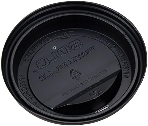 TLB316-0004 Traveler Black Dome Hot Cup Lid with Sip Hole 100/Pack