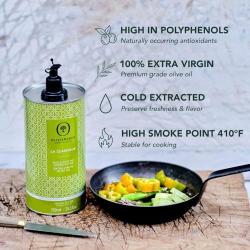 Everyday cooking EVOO - Extra Virgin Olive Oil - High Polyphenol Cold Pressed Spanish Origin 100% Picual High Antioxidant - Ideal for Cooking
