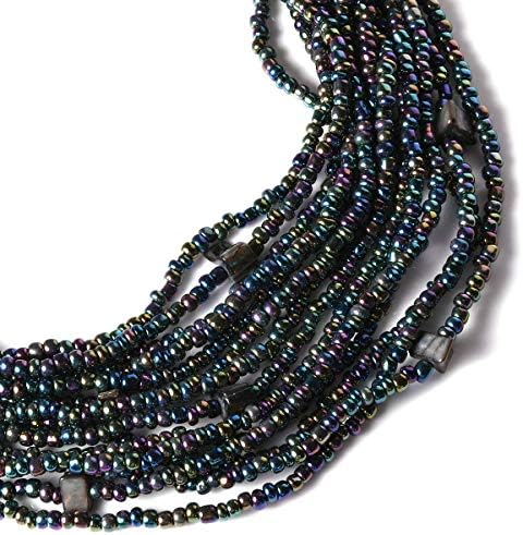 Shop LC Handmade Seed Bead Wooden Buckle Stretchable Bracelet Multi Strand Boho Layered Necklace Vintage Jewelry Gifts Sets Women