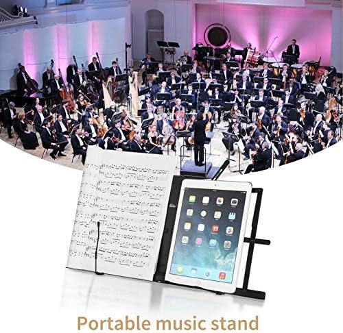 Eastar ESMF-3 Tabletop Music Stand for Sheet Music (Black)