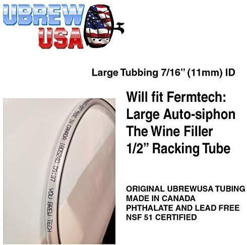 Fermtech 1/2" Large 27" Fast Flow Deluxe Siphoning Kit – Auto Siphon for Home Brewing, Beer, Wine, Mead