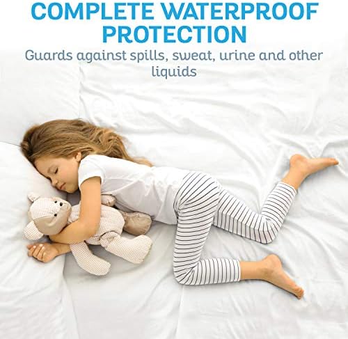 Sures Waterproof Mattress Protector - California King Size Bedsheet | Fitted Machine Washable Bed Sheet - Vinyl Free Bedwetting Cover Pad - for Kids, Adult, Elderly