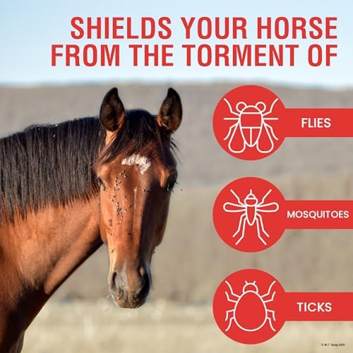 Absorbine UltraShield Red Insecticide & Repellent, 128 fl oz Gallon | Use on Horses & Premise, All-Weather up to 7 Days, Repels & Kills Multiple Species Including Flies, Mosquitoes & Gnats