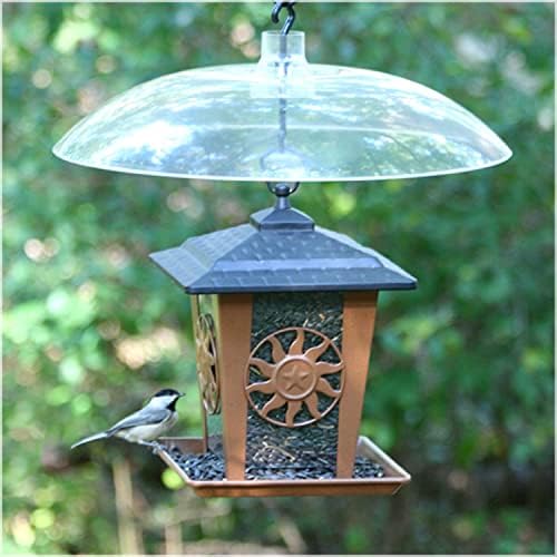 Perky-Pet 16 Inch Transparent Squirrel Baffler for Bird Feeders - Keep Squirrels Away from Seed - Hang or Pole Mount - Perky Pet 340 - See Through