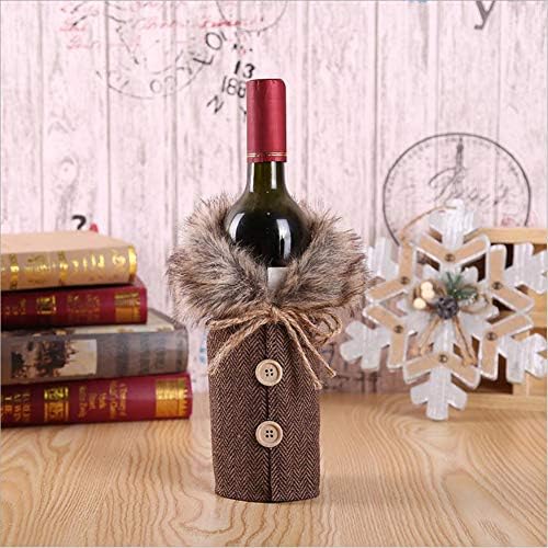 2pcs Christmas Sweater Wine Bottle Cover Party Decoration