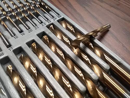 115 Piece TiN Coated 3 in 1 Combo HSS Drill Set, Fraction, Numbers, Letters