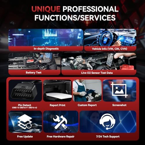 iCarsoft HD V3.0 Heavy Duty Truck Scanner Car OBD2 and Diesel All System 2-in-1 Diagnostic Scan Tool Lifetime Free Update Code Reader for Freightliner Paccar International Mack Hino Isuzu Cummins