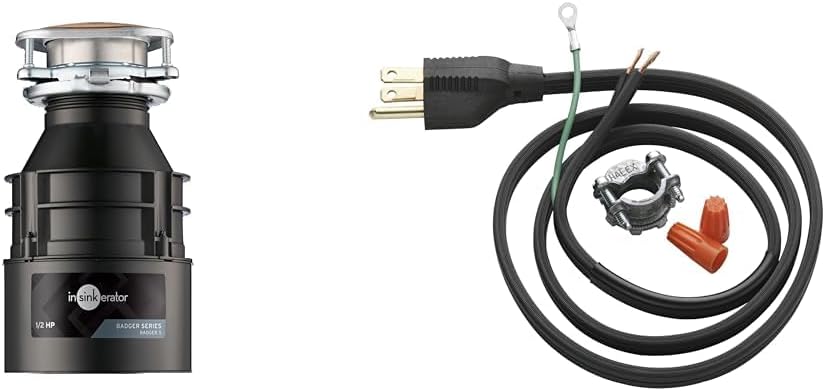 InSinkErator Badger 5 1/2 HP Food Waste Disposer and Power Cord Kit