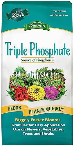 Espoma Triple Phosphate Fertilizer 0-45-0, 6.5lb. Bag, Promotes Root Growth and Blooming in All Flowering Plants, Trees, Shrubs
