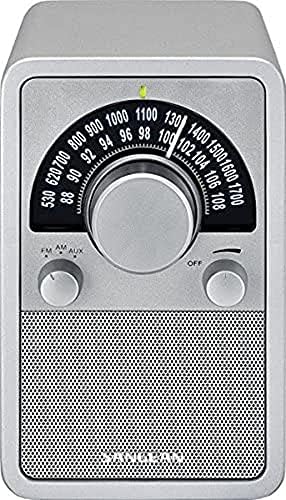 Sangean WR-15SR AM/FM Table Top Wooden Radio Silver