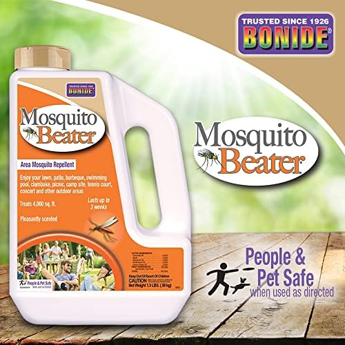 Bonide Mosquito Beater Granules, 1.3 lbs Ready-to-Use | Area Mosquito Repellent Pellets, For Outdoors, People & Pet Safe