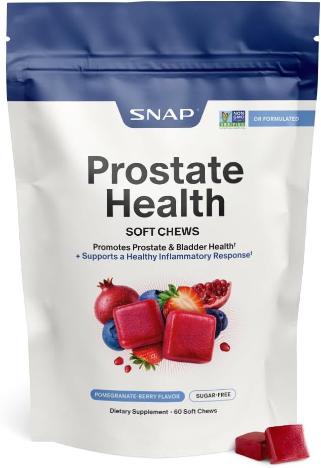Snap Supplements Prostate Health Supplement for Men, 60 Sugar-Free Chews | Plant Sterols