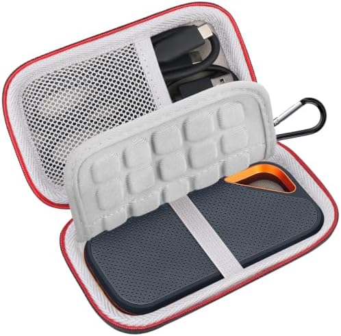 Lacdo Hard Carrying Case for SanDisk Extreme Pro/SanDisk Extreme Portable External SSD 500GB 1TB 2TB 4TB 8TB USB-C Solid State Drive EVA Shockproof