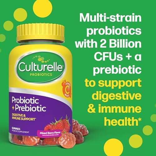 Daily Probiotic Gummies for Women & Men, Berry Flavor, 52 Count, Naturally-Sourced Daily Probiotic + Prebiotic