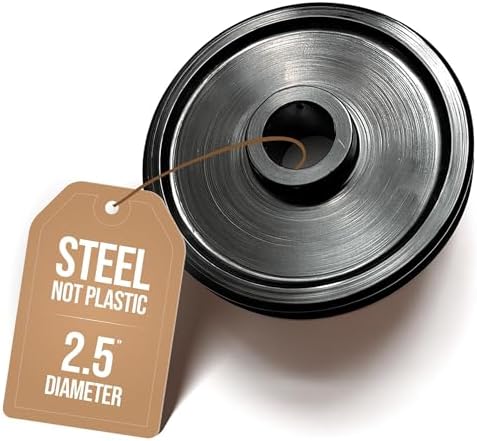 Garage Door Openers 144C56 Chain Cable Idler Solid Steel Pulley Black 2.5 inch | Compatible with Chamberlain, LiftMaster