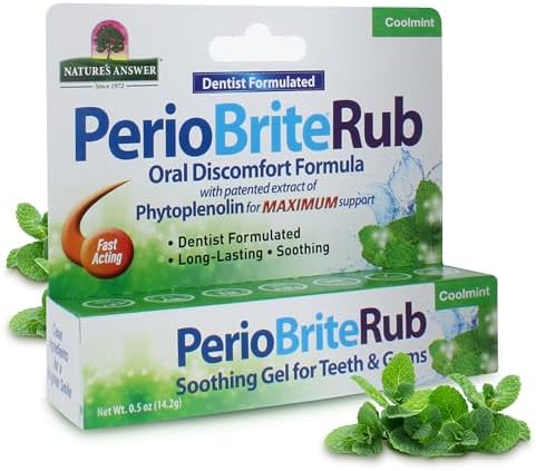 Nature's Answer Periorub Topical Rub, 0.5 oz (Pack of 3) | Dentist Formulated Soothing Gel for Teeth and Gums