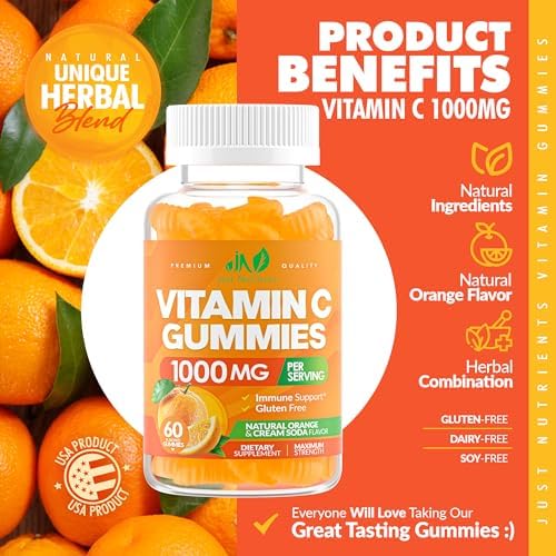 Vitamin C 1000mg Gummies – Chewable Multivitamin for Adults & Kids