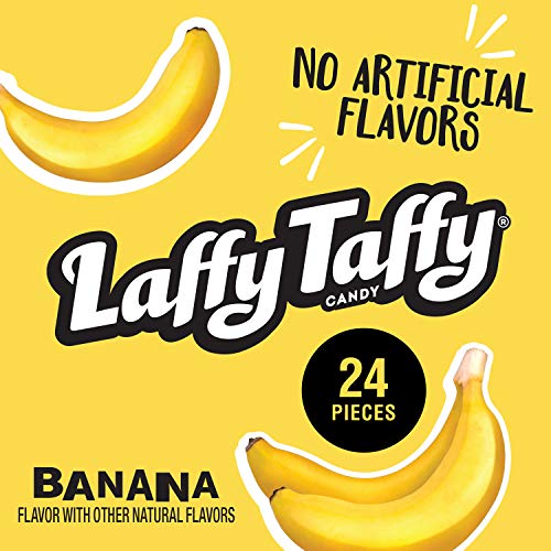 Laffy Taffy Variety Box, Grape Watermelon Cherry Chewy Candy, 1.5 oz, 24 Ct | Grape, watermelon, cherry stretchy tangy taffy, individually wrapped, jokes on wrapper, lunchbox, sharing