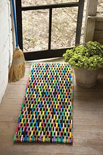 KALALOU PML1001 Recycled Flip Flop Door Mat, One Size, Multicolor