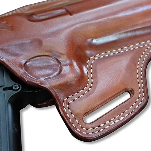 Premium The Ultimate Leather OWB Pancake Holster Fits, Desert Eagle All Calibers with 6” Barrel, Right Hand Draw, Brown Color