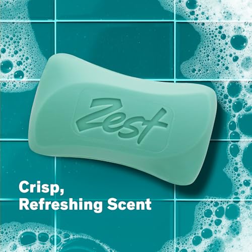 Zest 8-Bar Bath Size Soap, Aqua, 4 Ounce per bar, 8 bars, 32 Ounce