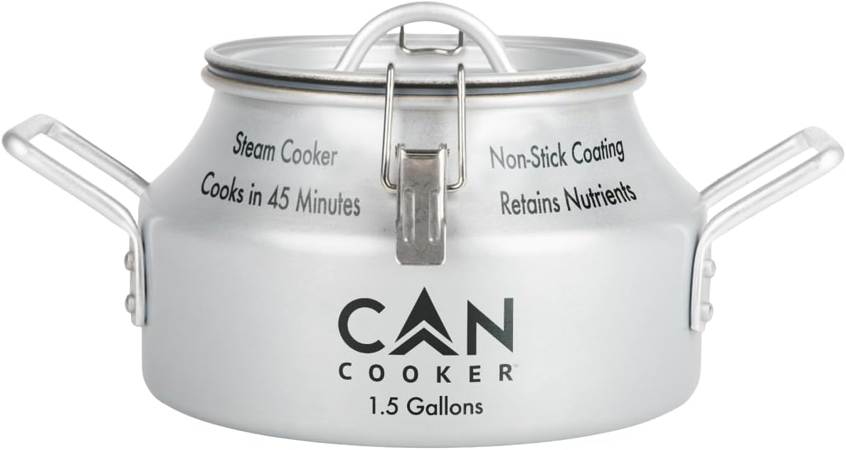 CanCooker Junior Convection Steam Cooker | 2 Gallon | Feeds Up to 10 People | Includes Lid Travel Bag & Recipe Book | Non Stick Coating