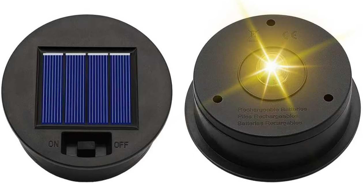 Solar Light Replacement Top Parts 4 Pack(Top Size 3.31 inch