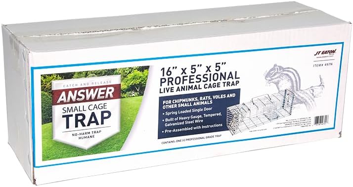 JT Eaton Answer Humane Live Catch Trap for Coyotes & Large Pests | Heavy-Duty Cage Trap; Catches Coyotes, Foxes, and Armadillos; Galvanized Wire; Humane Catch and Release