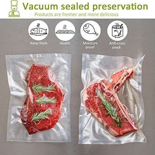 POTANE 6 Pack 11"x20'(3Rolls) and 8"x20' (3Rolls)Thickened Vacuum Sealer Bags, Smell-Proof, Puncture Prevention, Heavy duty for POTANE, Food Saver