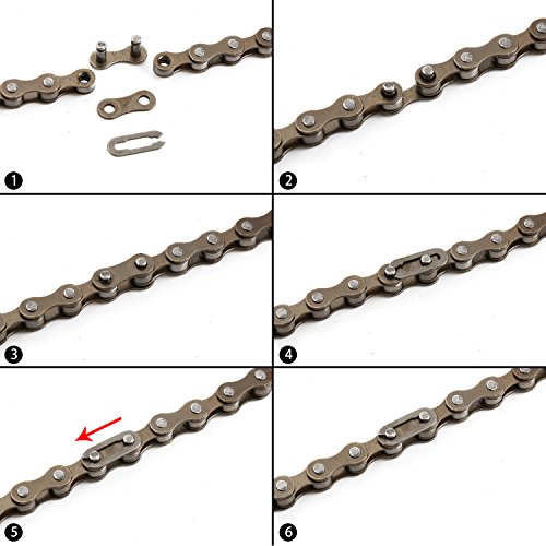 Bike Chain Single-Speed, Bicycle Chain 1 Speed, 1/2 × 1/8 inch,116 Links