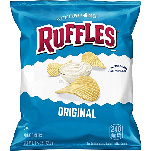 Ruffles Cheddar & Sour Cream Flavored Potato Chips, 1.5 Ounce (Pack of 64)