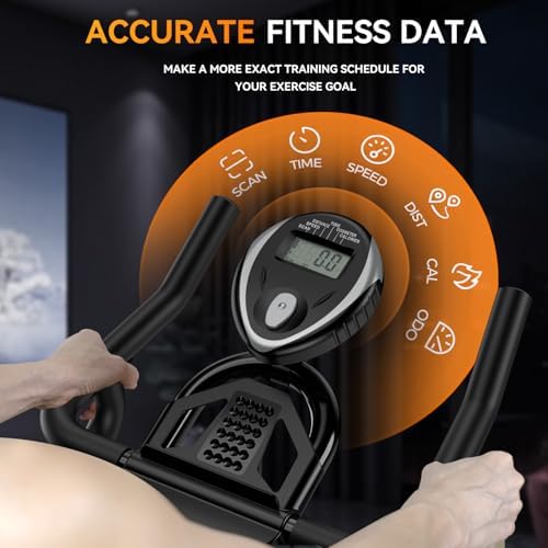 Exercise Bike, pooboo Stationary Bike for Home Gym, Magnetic Resistance Indoor Cycling Bike w/Bluetooth Comfortable Seat Cushion & Tablet Mount