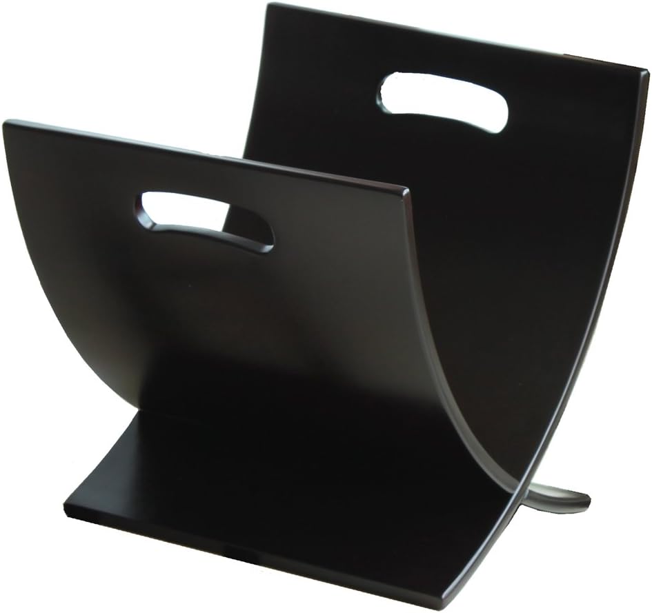 Oceanstar M1170 Contemporary Wooden Magazine Rack, Black