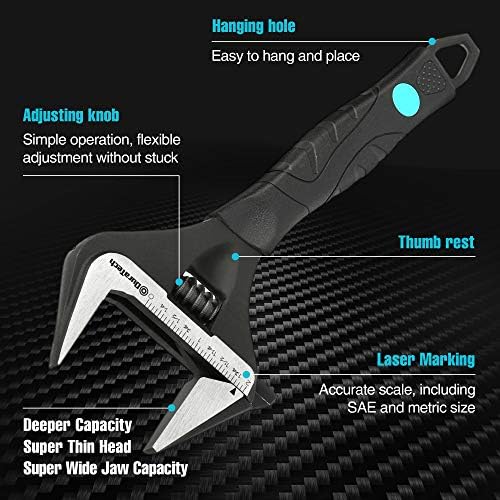 DURATECH 10-Inch Wide Jaw Adjustable Wrench