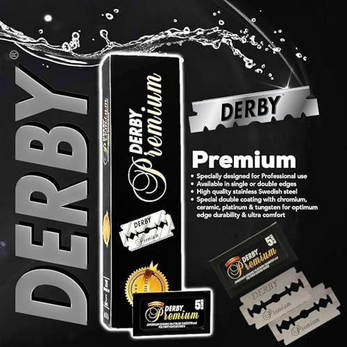 Derby Premium Double Edge Razor Blades, 100 Count