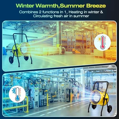 DR. INFRARED HEATER DR-PS11024 Salamander Construction 10000-Watt, Single Phase, 240-Volt Portable Fan Forced Electric Heater
