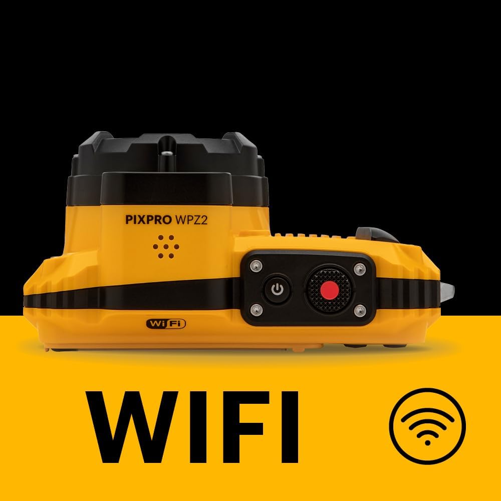KODAK PIXPRO WPZ2 16MP Waterproof Digital Camera, 15m, 4X Zoom, Yellow