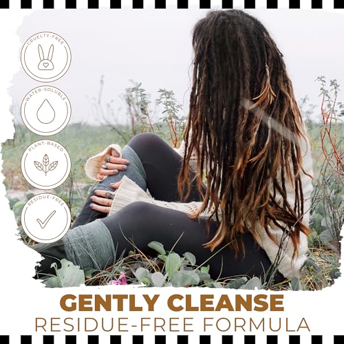 Dollylocks Cleansing Rinse-free Shampoo Spray | Removes Build-up + Moisturizes | Plant-Based Residue-free Vegan | Locs, Braids, Hair Extensions