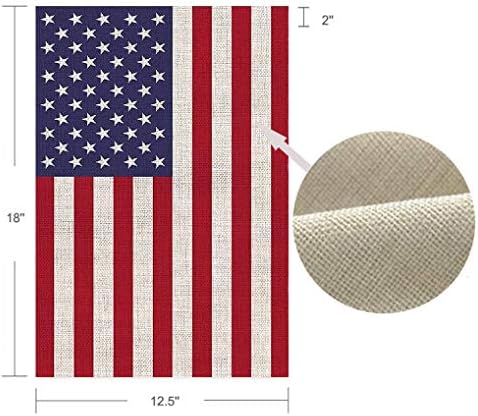 American Garden Flag USA Independent Day 4th of July Celebrate Burlap Double Sided Outdoor Yard Decorations 12.5 x 18 Inch
