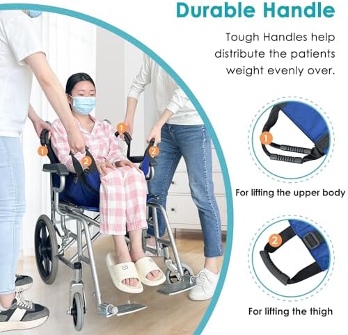 Patient Lift Transfer Belt from Bed to Wheelchair Stair Transfer Emergency Evacuation Chair Pad Safety Medical Lifting Sling Slide Board