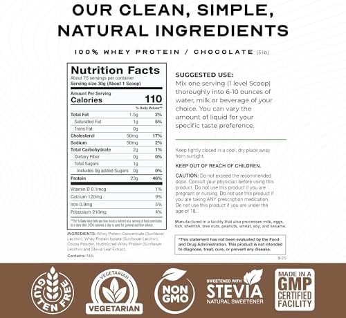 Muscle Feast 100% Grass Fed Whey Protein Powder Blend, Chocolate (2lb) | Whey Concentrate, Isolate & Hydrolyzed Protein Powder, All Natural, Hormone Free Pasture Raised Whey Protein for Women & Men