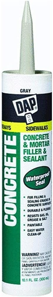 Dap 18096 10.1 oz. Concrete Waterproof Filler and Sealant, Gray (12 Pack)