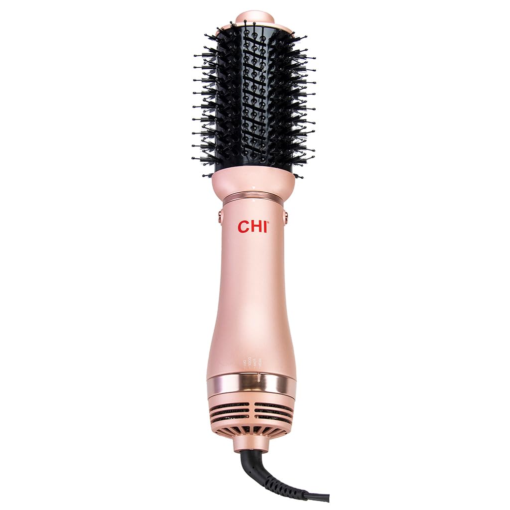 CHI Volumizer 4-in-1 Blowout Brush Hair Dryer, Multi-Attachment Ceramic Ionic Styling Tool, Preserves Natural Hair Moisture for Easy Styling