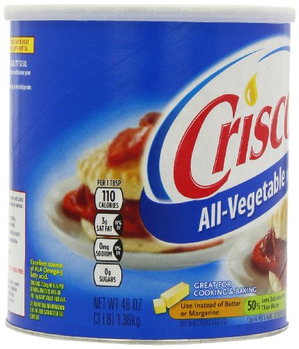 Crisco All Vegetable Shortening, 48 Ounce (Pack of 4)