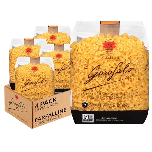 Garofalo - Premium Durum Wheat Semolina Farfalline Pasta, Italian Made, Bronze-Drawn, Al-Dente, One-Ingredient Pasta (2 pack)