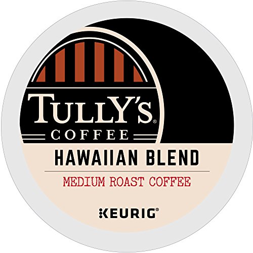 Keurig, Tully's Hawaiian Blend, Medium Roast Coffee Extra Bold 24 K-Cup Single Serve Packs