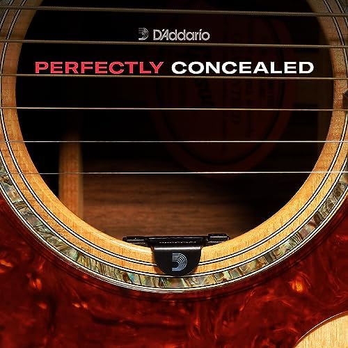 D'Addario NS Micro Soundhole Tuner, Discreet Chromatic Acoustic Guitar | Chromatic tuner that mounts inside your acoustic guitar's soundhole