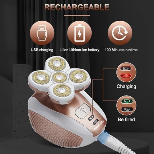 Electric Leg Shaver for Women, Painless Rechargeable Lady Razor